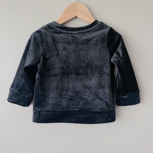 Gap sweater 3T baby girl sweater black velour crew neck sweater - Picture 4 of 10